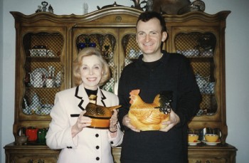 Chris with Dr. Joyce Brothers, Fort Lee, NJ, 1996, photo by Paul Costello