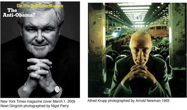 arnold newman krupp portrait. NYTimes Magazine Gingrich